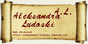 Aleksandra Ludoški vizit kartica